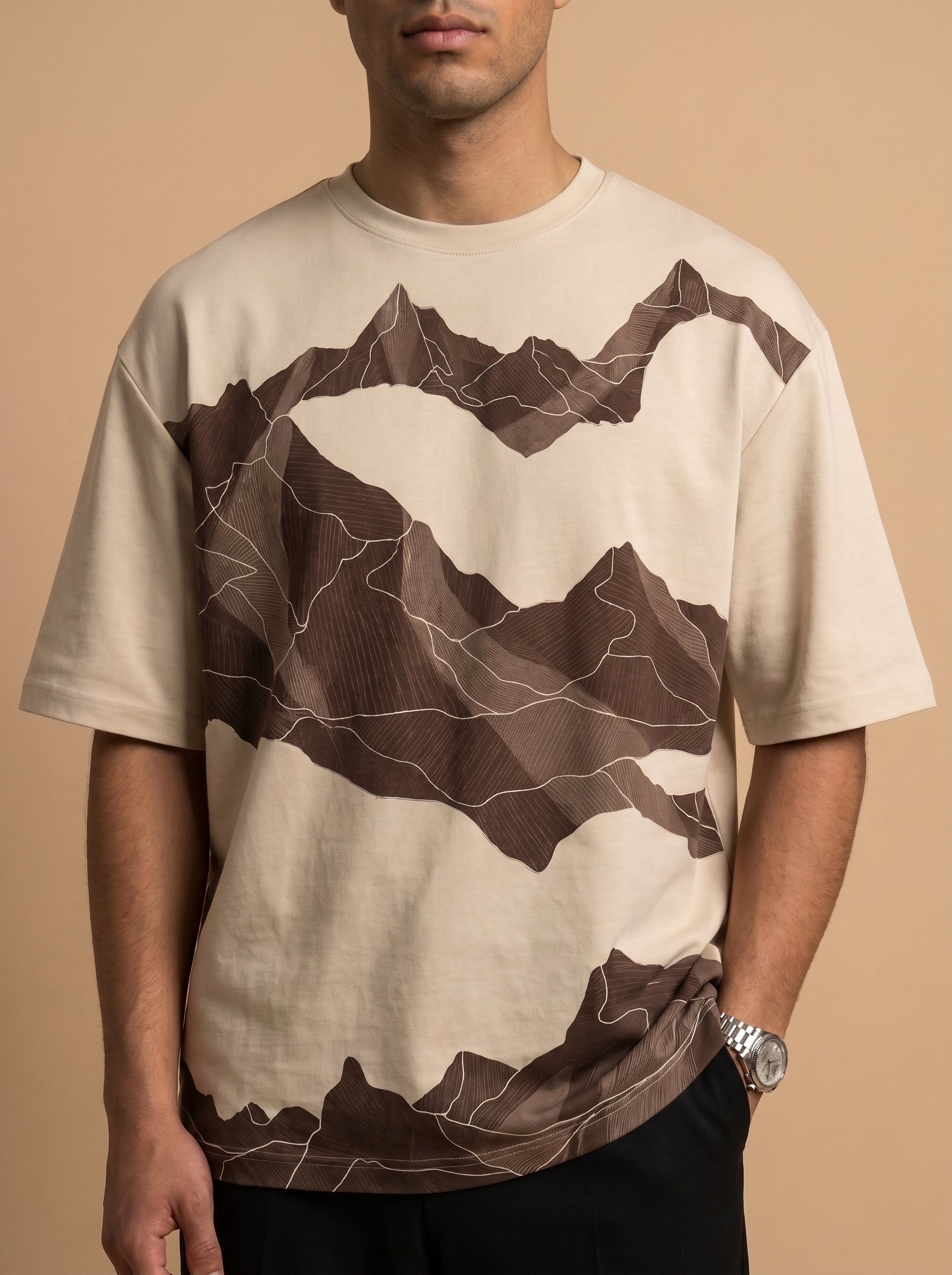 Seven Hills Round Shirt — Beige