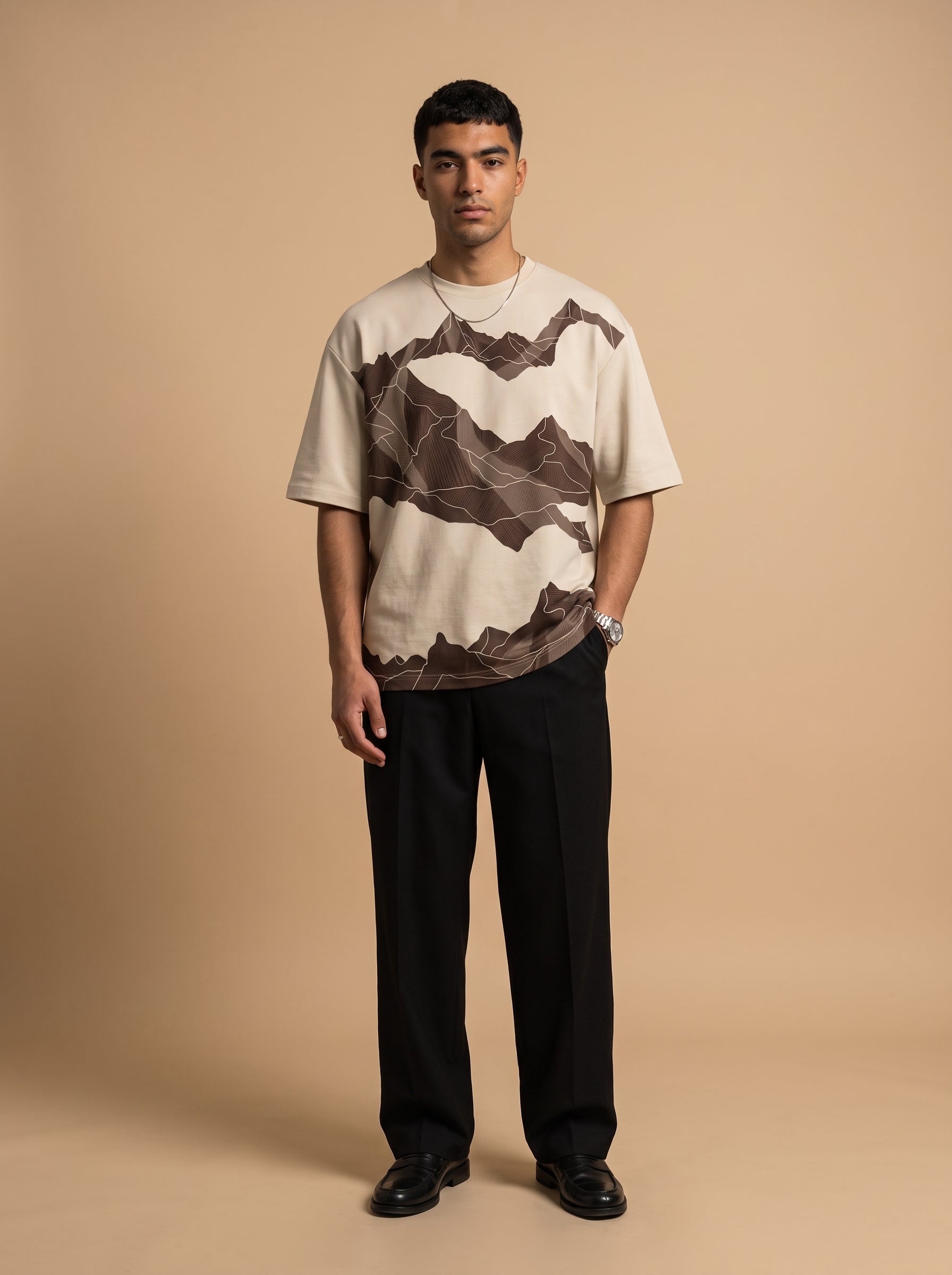 Seven Hills Round Shirt in beige
